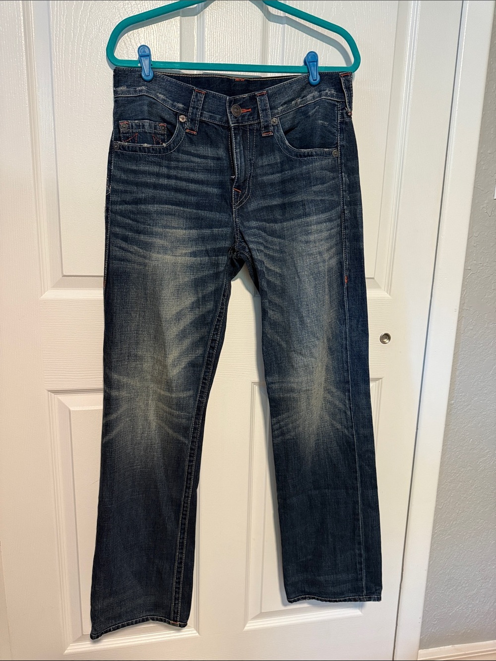 True Religion Men's Classic Dark Blue Straight-Leg Jeans size 32